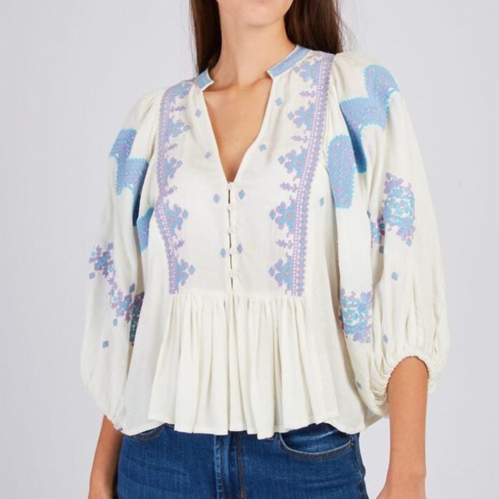 BOHO BLOUSE- size medium NWOT